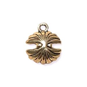 🔴 5 for $10 ONE Vintage Style Gold Tone Shell Pendant
